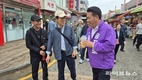 송진호 후보, 인천 남동구 모래내시장서 세 번째 유세